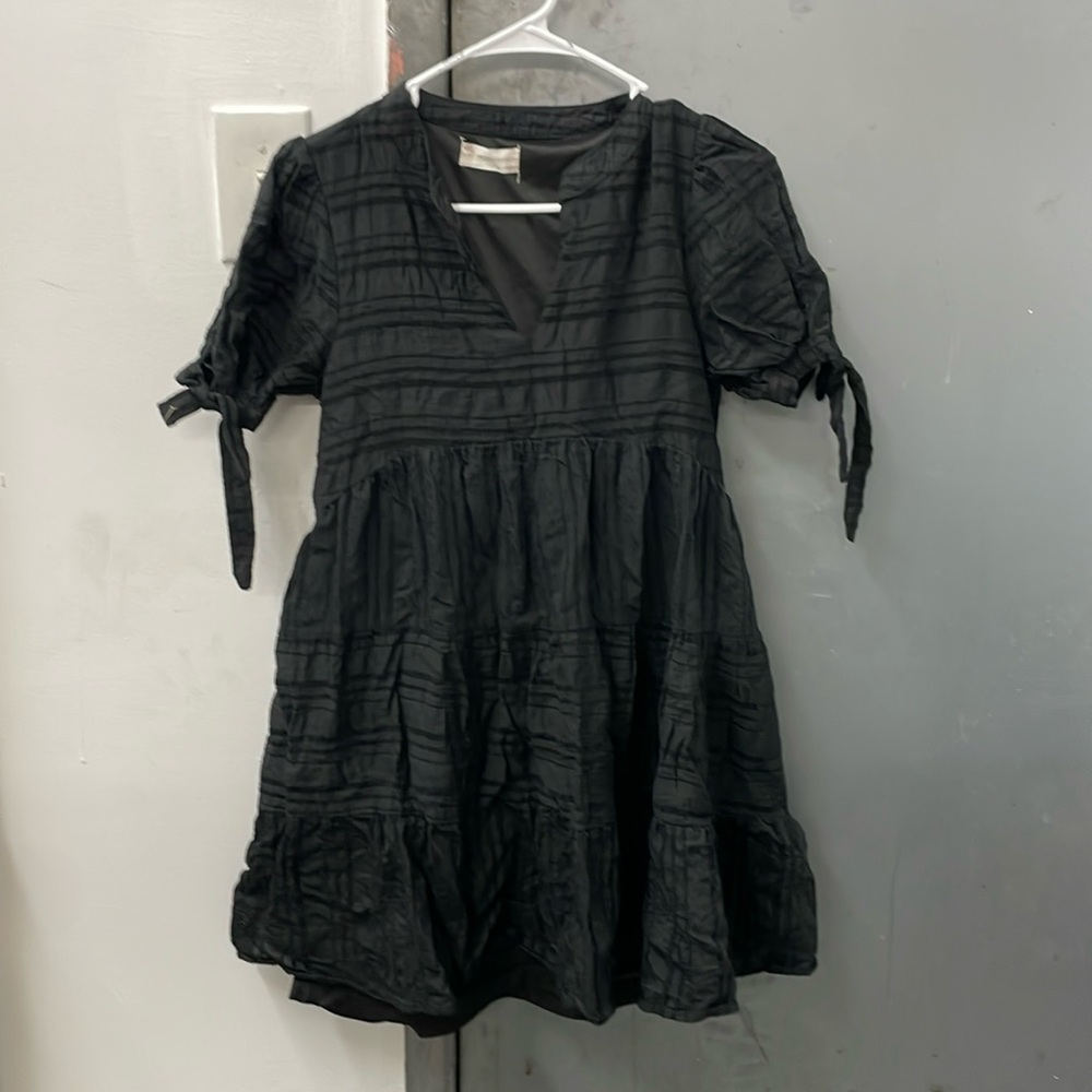 Black tiered babydoll dress